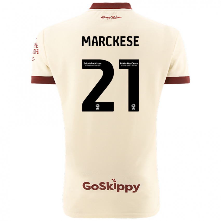 Kinder Kaylan Marckese #21 Cremeweiß Auswärtstrikot Trikot 2024/25 T-Shirt Schweiz