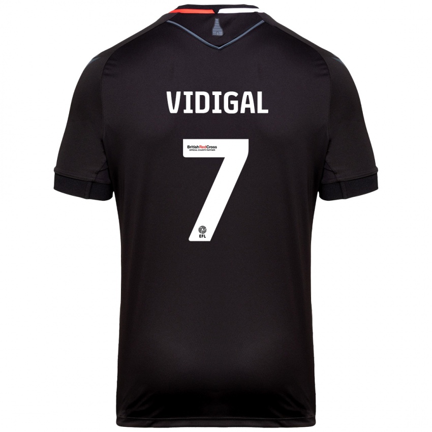 Kinder André Vidigal #7 Schwarz Auswärtstrikot Trikot 2024/25 T-Shirt Schweiz