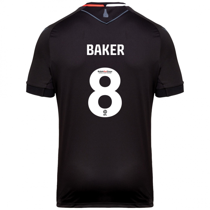 Kinder Lewis Baker #8 Schwarz Auswärtstrikot Trikot 2024/25 T-Shirt Schweiz