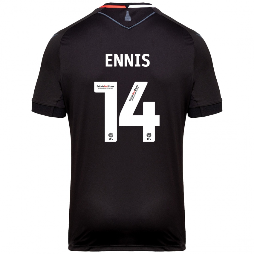 Kinder Niall Ennis #14 Schwarz Auswärtstrikot Trikot 2024/25 T-Shirt Schweiz