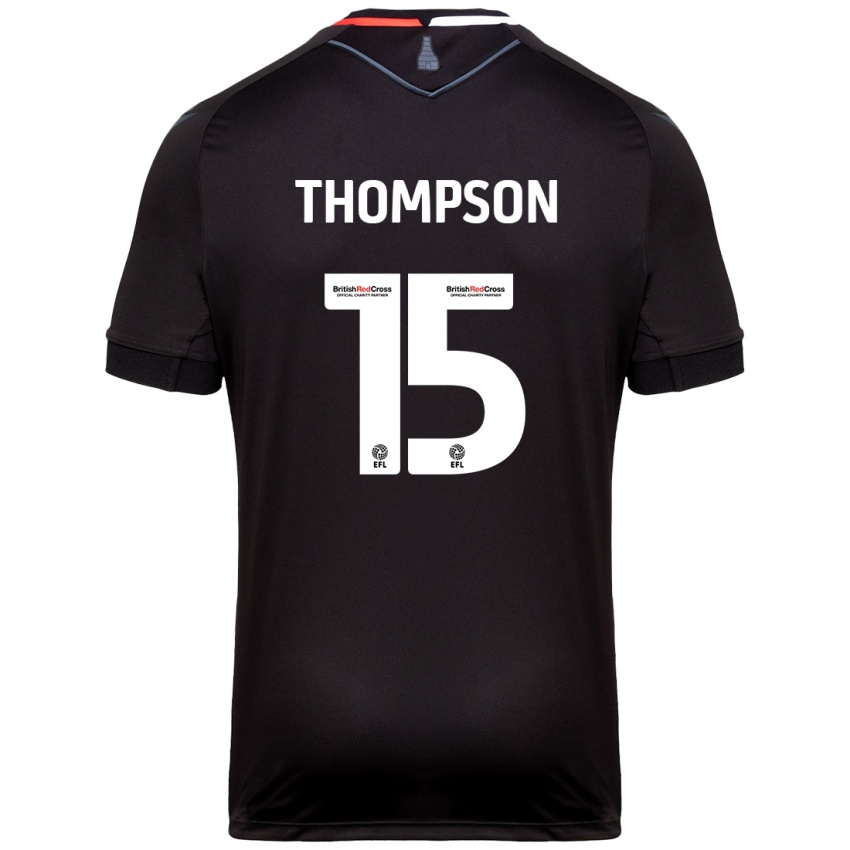 Kinder Jordan Thompson #15 Schwarz Auswärtstrikot Trikot 2024/25 T-Shirt Schweiz