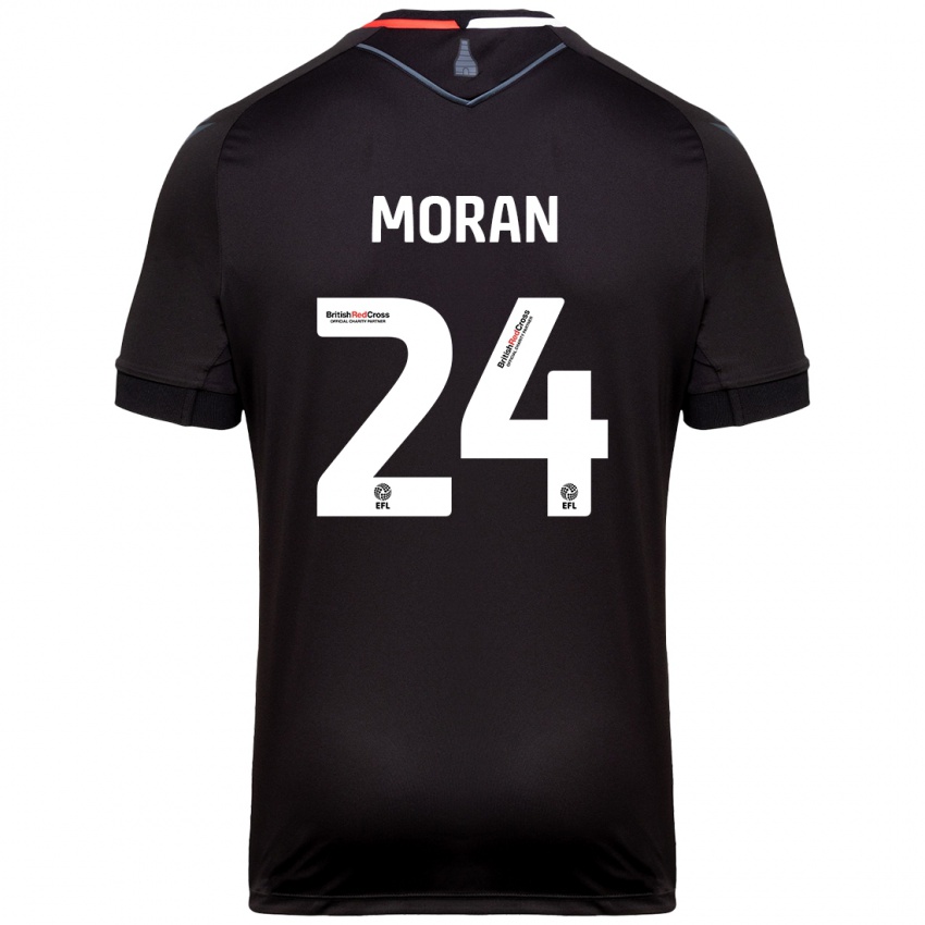 Kinder Andrew Moran #24 Schwarz Auswärtstrikot Trikot 2024/25 T-Shirt Schweiz