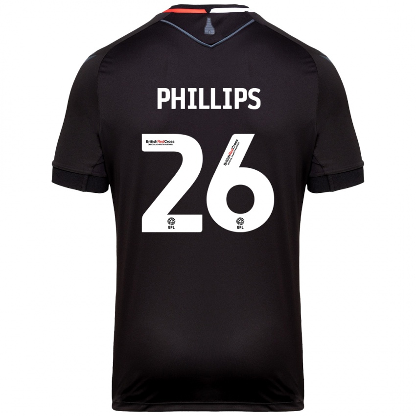 Enfant Maillot Ashley Phillips #26 Noir Tenues Extérieur 2024/25 T-Shirt Suisse