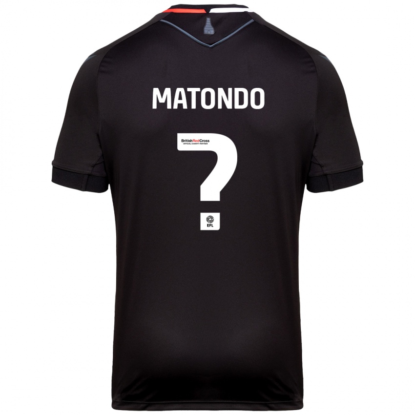 Kinder Japhet Matondo #0 Schwarz Auswärtstrikot Trikot 2024/25 T-Shirt Schweiz