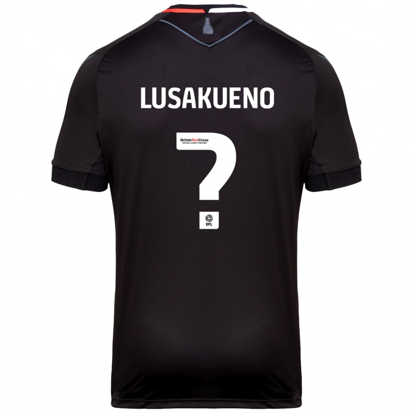 Kinder Matty Lusakueno #0 Schwarz Auswärtstrikot Trikot 2024/25 T-Shirt Schweiz