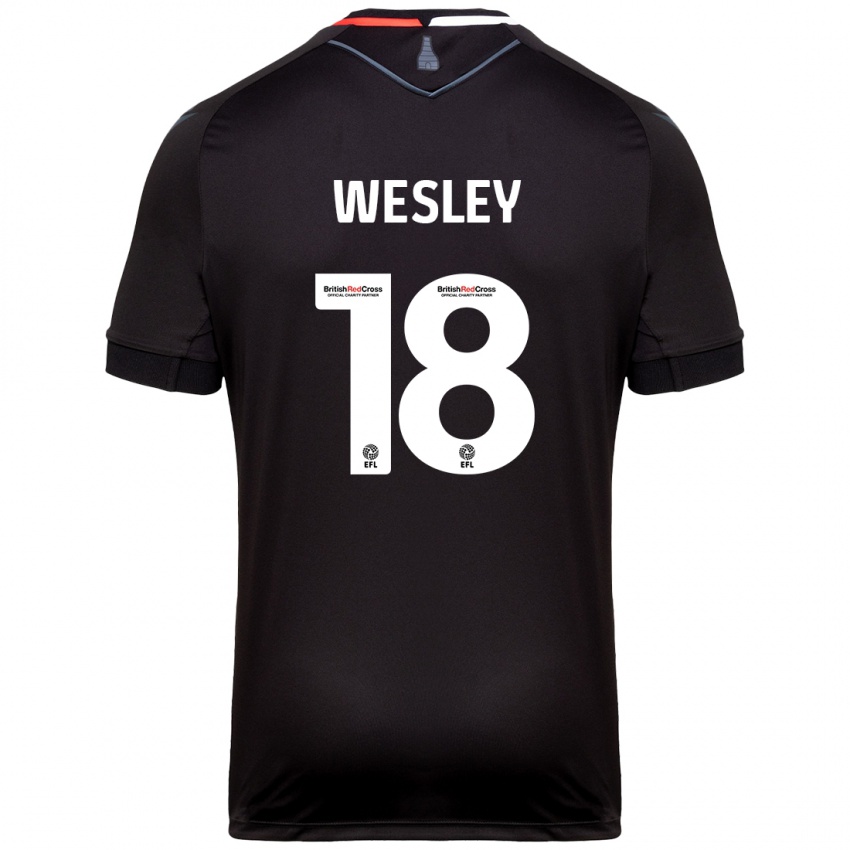 Kinder Wesley Moraes #18 Schwarz Auswärtstrikot Trikot 2024/25 T-Shirt Schweiz