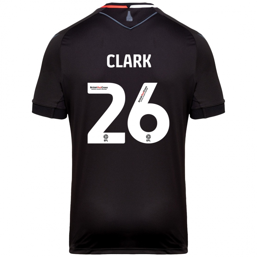 Kinder Ciaran Clark #26 Schwarz Auswärtstrikot Trikot 2024/25 T-Shirt Schweiz