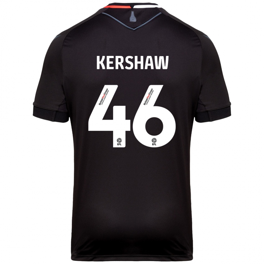 Enfant Maillot Ben Kershaw #46 Noir Tenues Extérieur 2024/25 T-Shirt Suisse