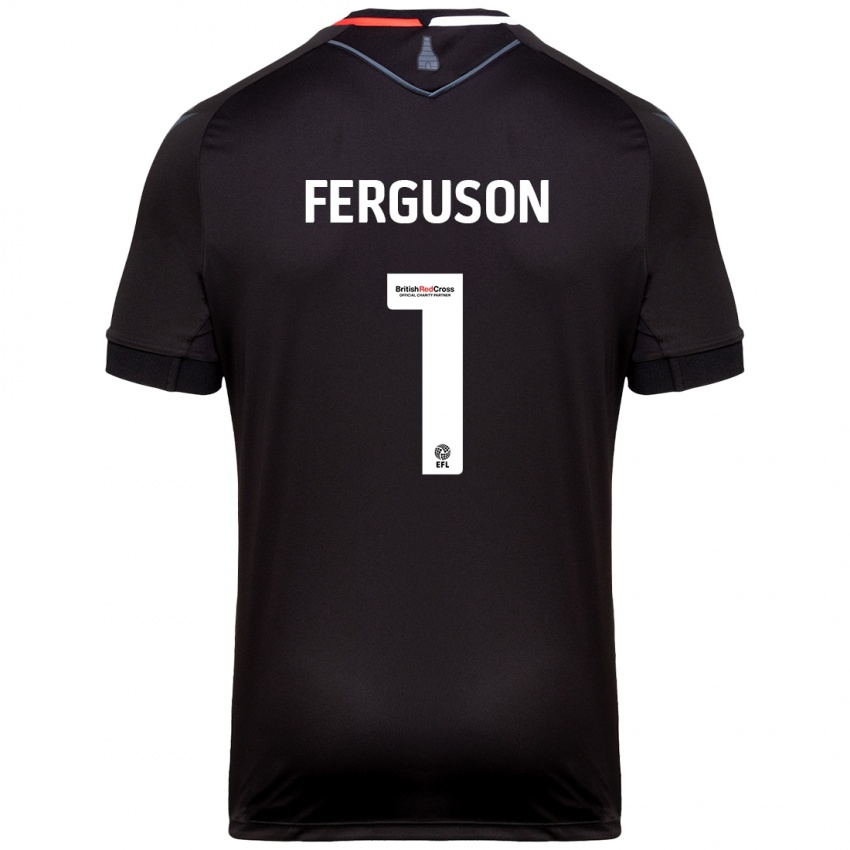 Enfant Maillot Georgie Ferguson #1 Noir Tenues Extérieur 2024/25 T-Shirt Suisse