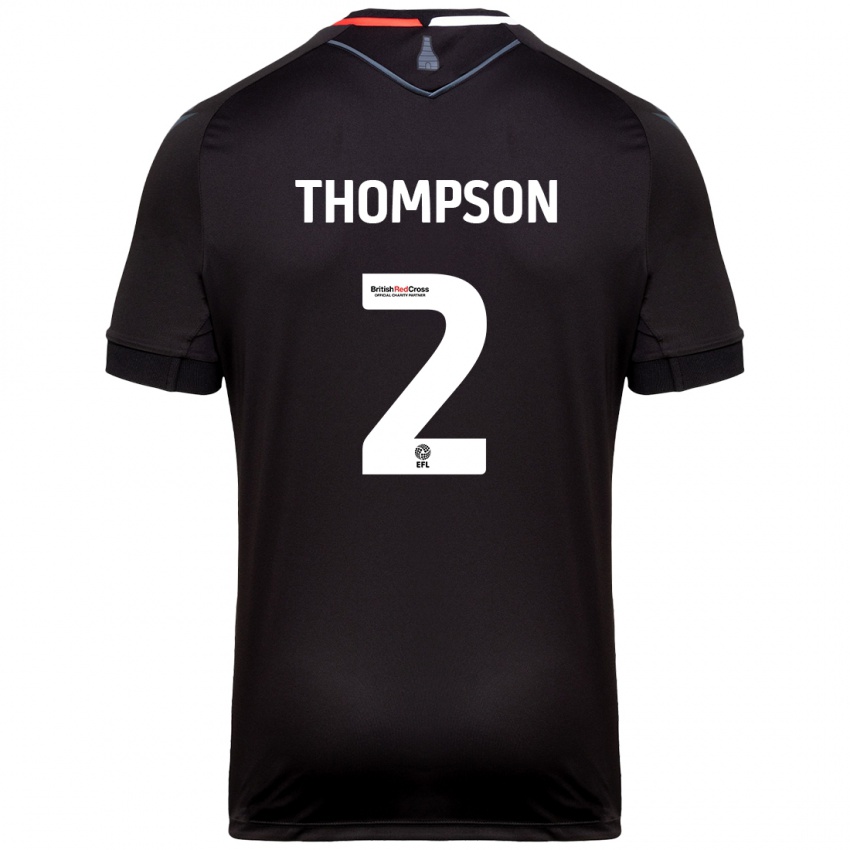 Kinder Sophie Thompson #2 Schwarz Auswärtstrikot Trikot 2024/25 T-Shirt Schweiz