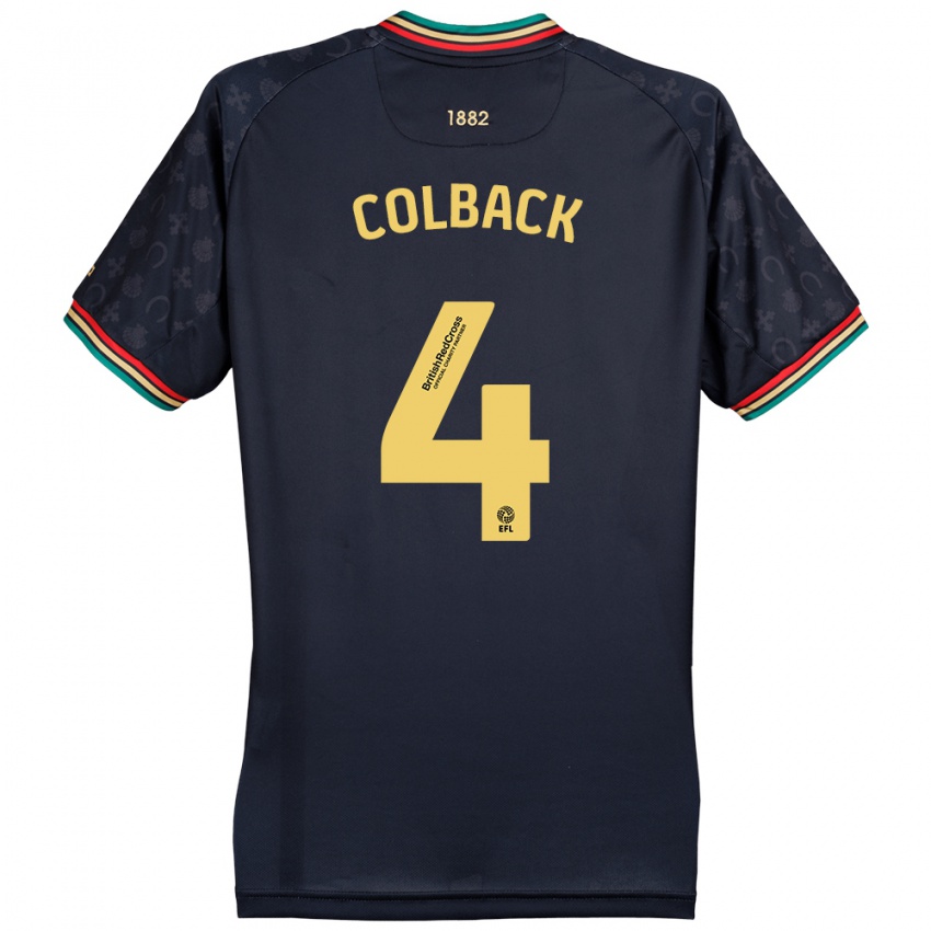 Kinder Jack Colback #4 Dunkelmarineblau Auswärtstrikot Trikot 2024/25 T-Shirt Schweiz