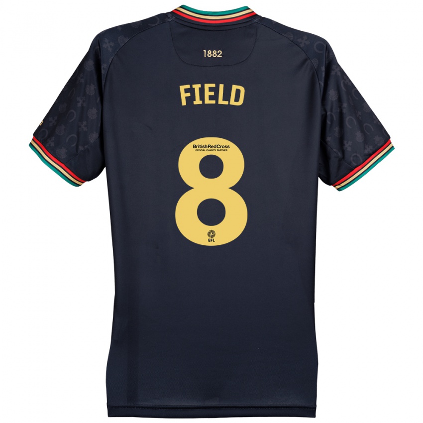 Kinder Sam Field #8 Dunkelmarineblau Auswärtstrikot Trikot 2024/25 T-Shirt Schweiz