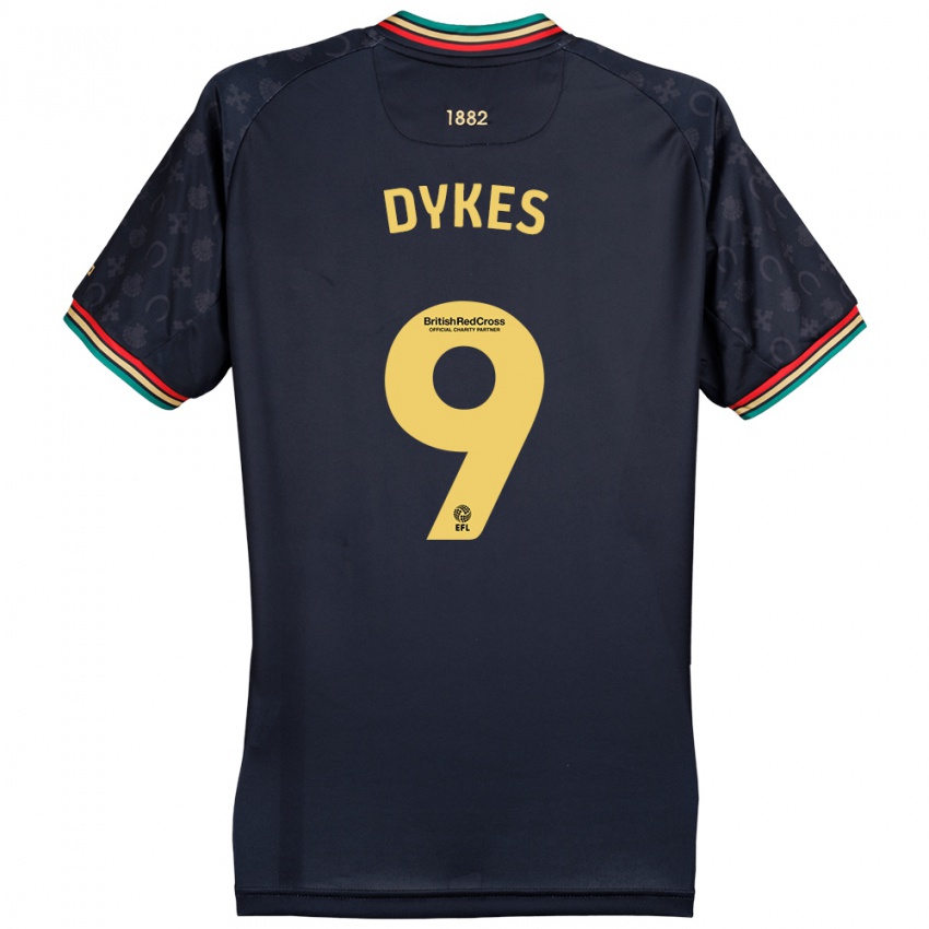 Enfant Maillot Lyndon Dykes #9 Bleu Marine Foncé Tenues Extérieur 2024/25 T-Shirt Suisse