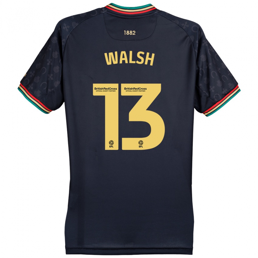 Kinder Joe Walsh #13 Dunkelmarineblau Auswärtstrikot Trikot 2024/25 T-Shirt Schweiz