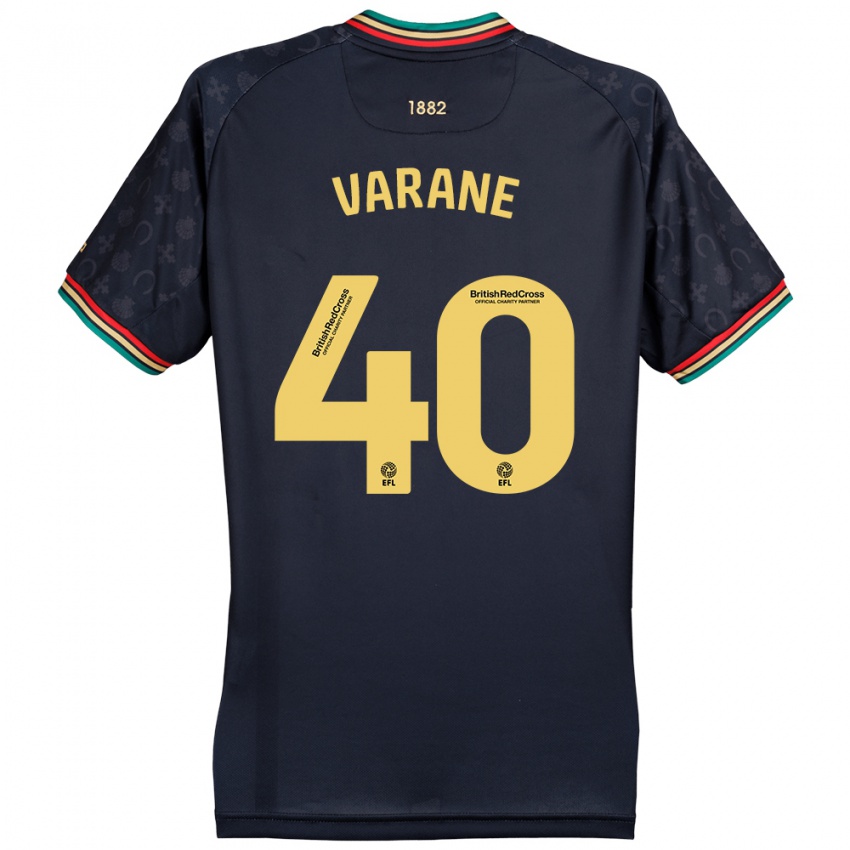 Kinder Jonathan Varane #40 Dunkelmarineblau Auswärtstrikot Trikot 2024/25 T-Shirt Schweiz