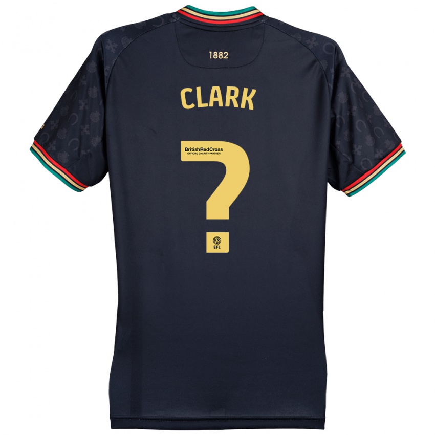 Kinder Conor Clark #0 Dunkelmarineblau Auswärtstrikot Trikot 2024/25 T-Shirt Schweiz