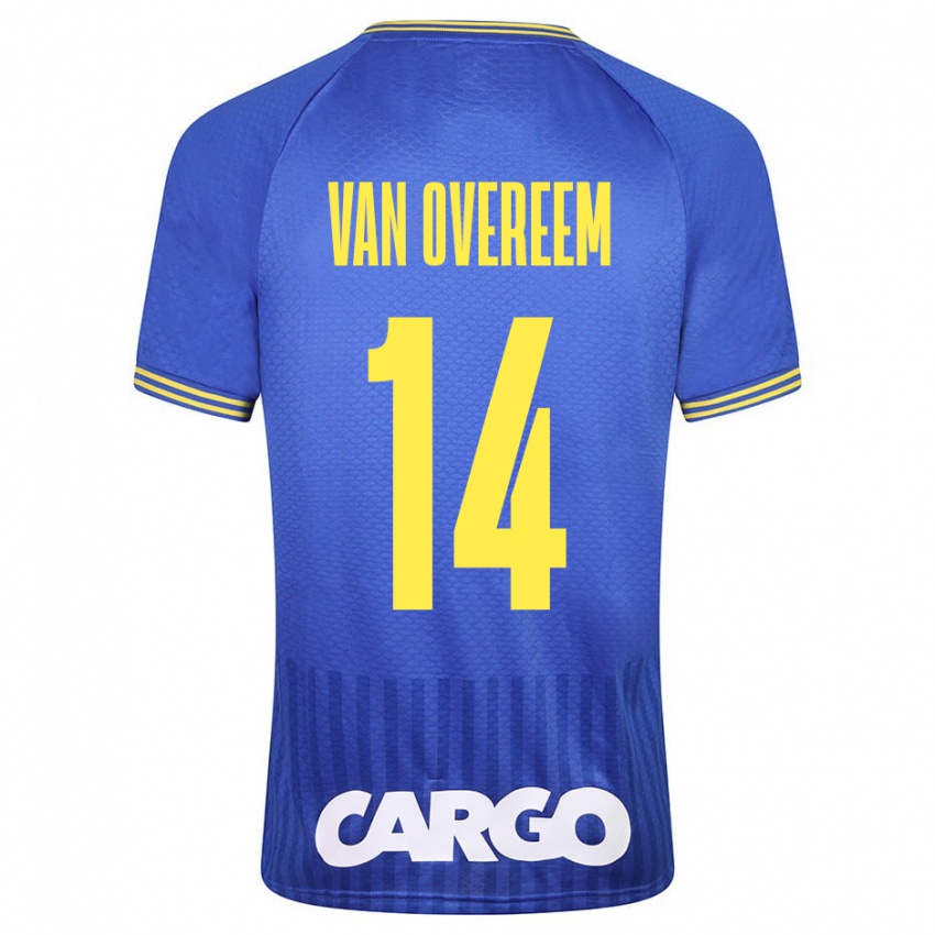 Kinder Joris Van Overeem #14 Weiß Auswärtstrikot Trikot 2024/25 T-Shirt Schweiz