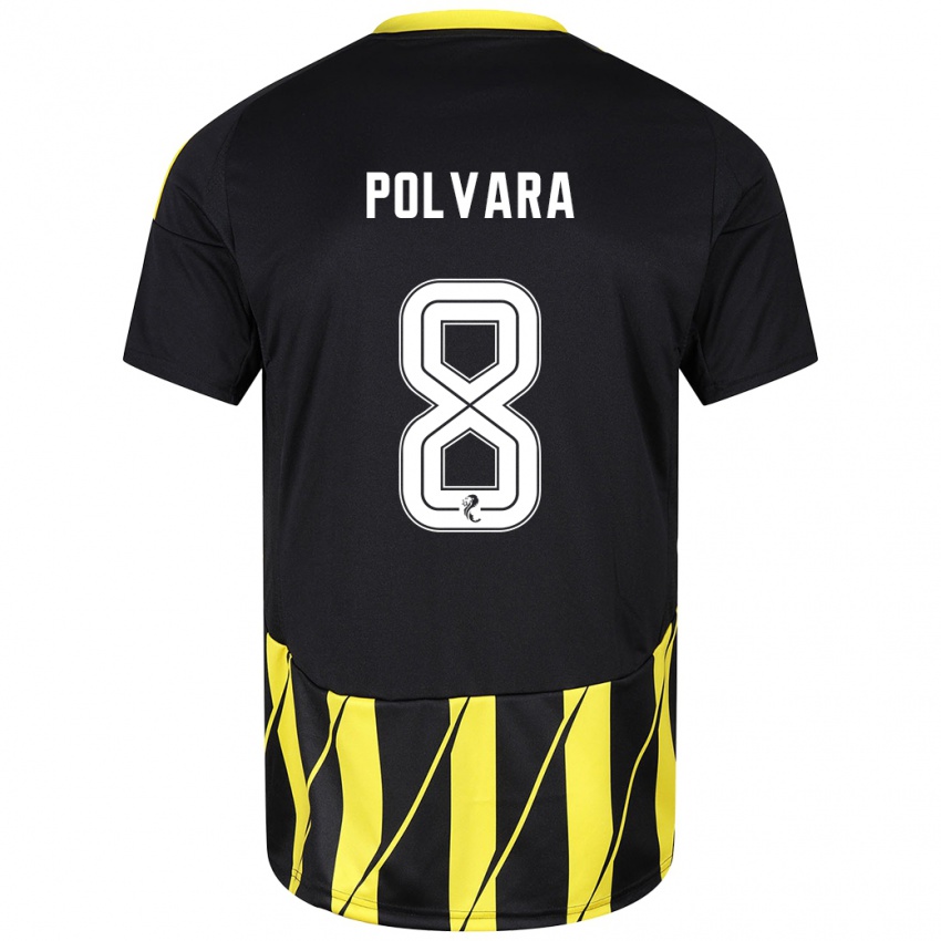 Kinder Dante Polvara #8 Schwarz Gelb Auswärtstrikot Trikot 2024/25 T-Shirt Schweiz