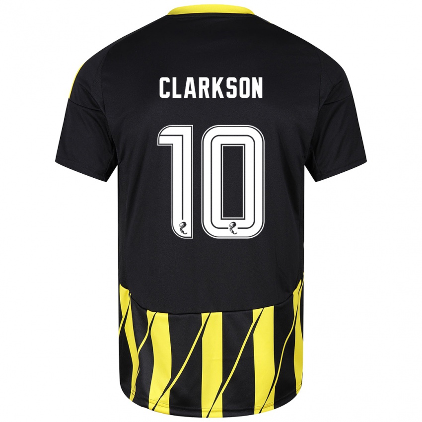 Kinder Leighton Clarkson #10 Schwarz Gelb Auswärtstrikot Trikot 2024/25 T-Shirt Schweiz