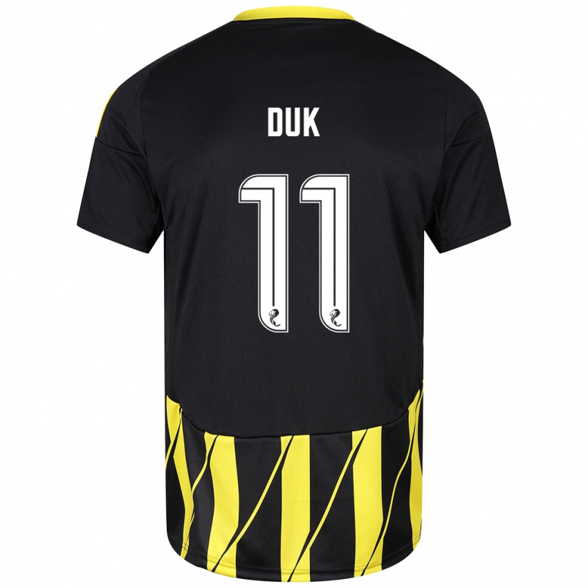 Kinder Duk #11 Schwarz Gelb Auswärtstrikot Trikot 2024/25 T-Shirt Schweiz