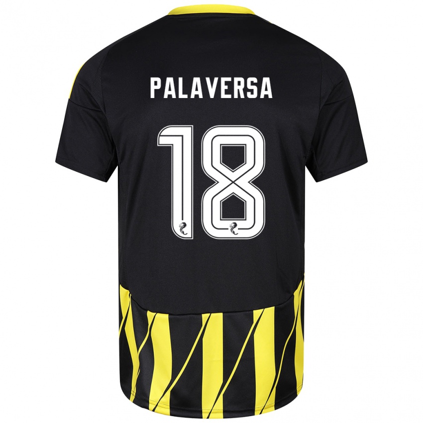 Kinder Ante Palaversa #18 Schwarz Gelb Auswärtstrikot Trikot 2024/25 T-Shirt Schweiz