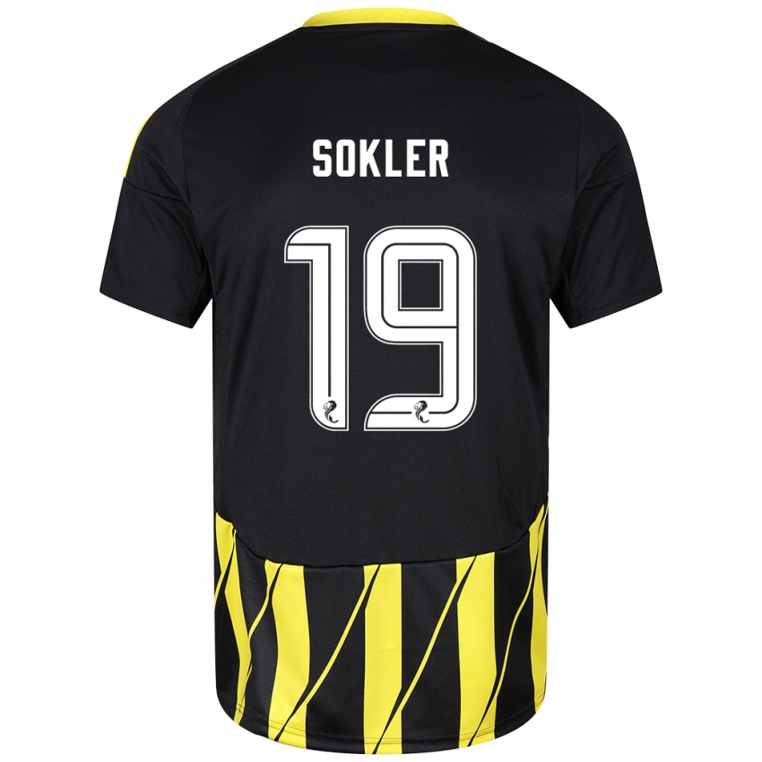 Enfant Maillot Ester Sokler #19 Noir Jaune Tenues Extérieur 2024/25 T-Shirt Suisse