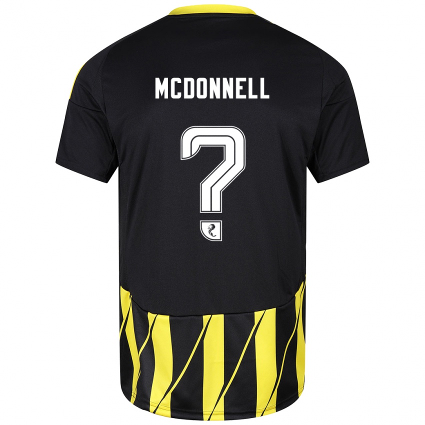 Kinder Noah Mcdonnell #0 Schwarz Gelb Auswärtstrikot Trikot 2024/25 T-Shirt Schweiz