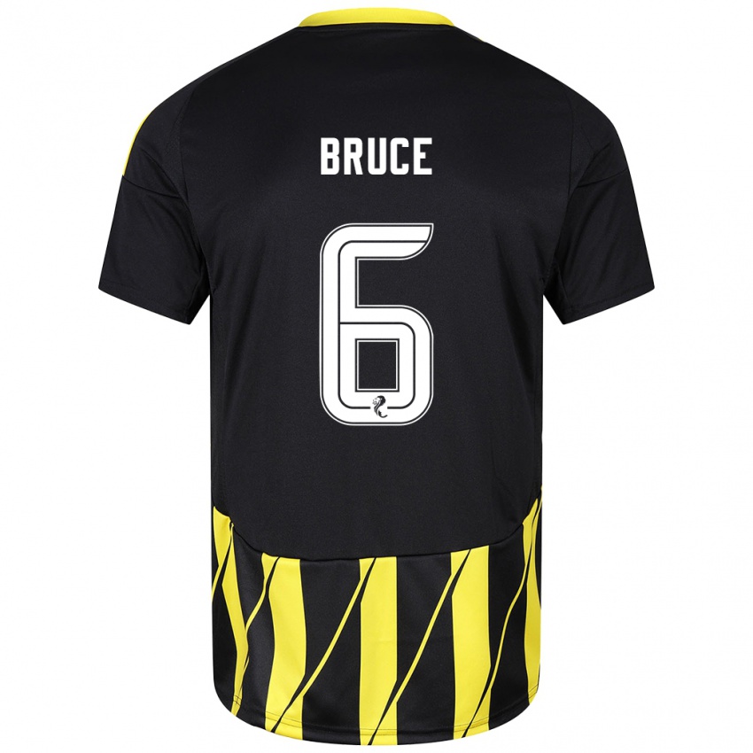 Kinder Natasha Bruce #6 Schwarz Gelb Auswärtstrikot Trikot 2024/25 T-Shirt Schweiz