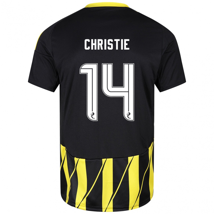 Enfant Maillot Mya Christie #14 Noir Jaune Tenues Extérieur 2024/25 T-Shirt Suisse