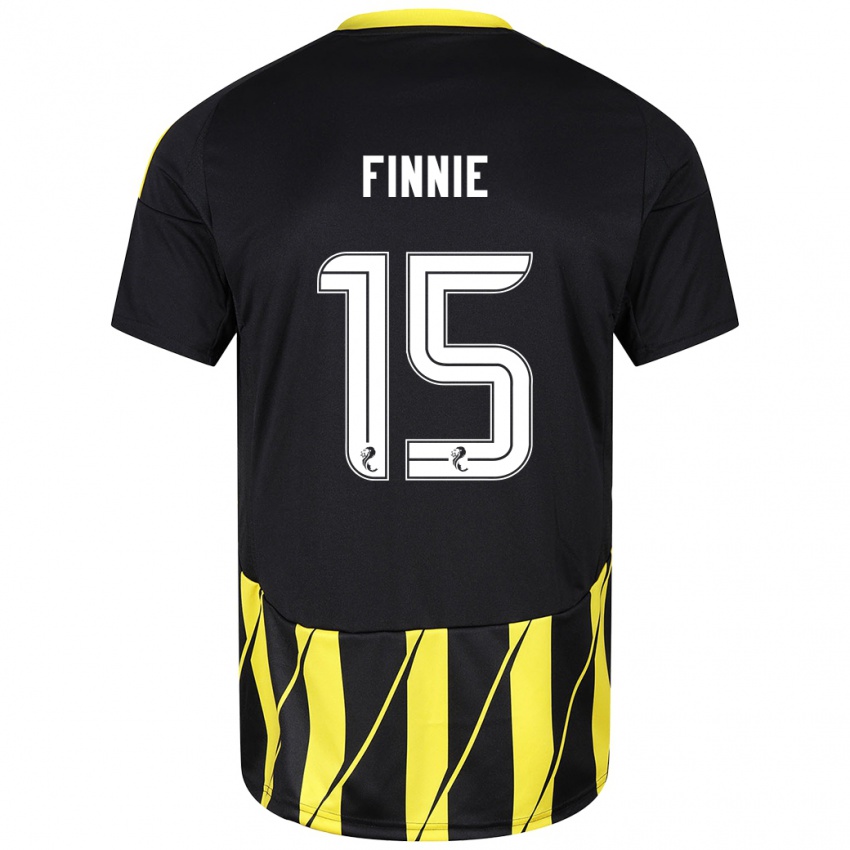 Kinder Maddison Finnie #15 Schwarz Gelb Auswärtstrikot Trikot 2024/25 T-Shirt Schweiz