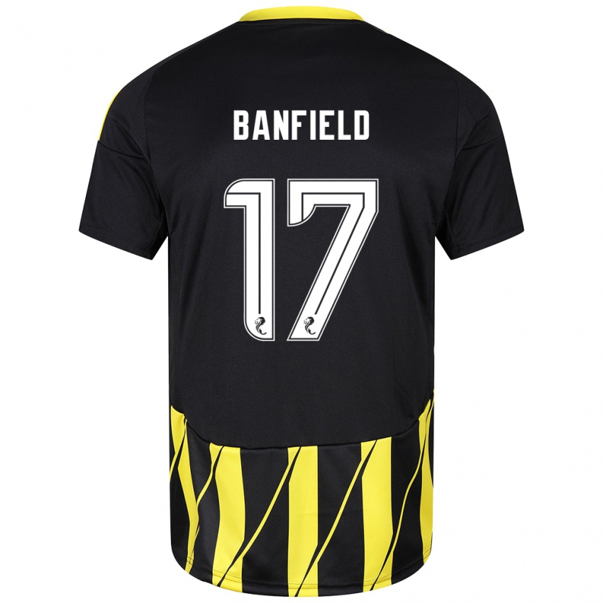 Kinder Keeley Banfield #17 Schwarz Gelb Auswärtstrikot Trikot 2024/25 T-Shirt Schweiz