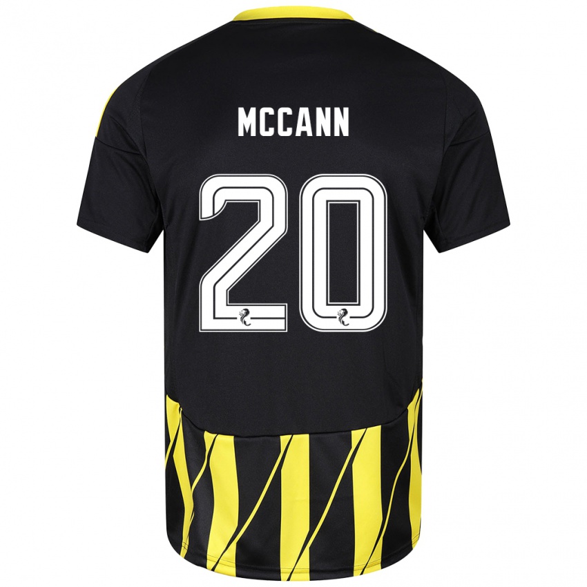 Kinder Annalisa Mccann #20 Schwarz Gelb Auswärtstrikot Trikot 2024/25 T-Shirt Schweiz