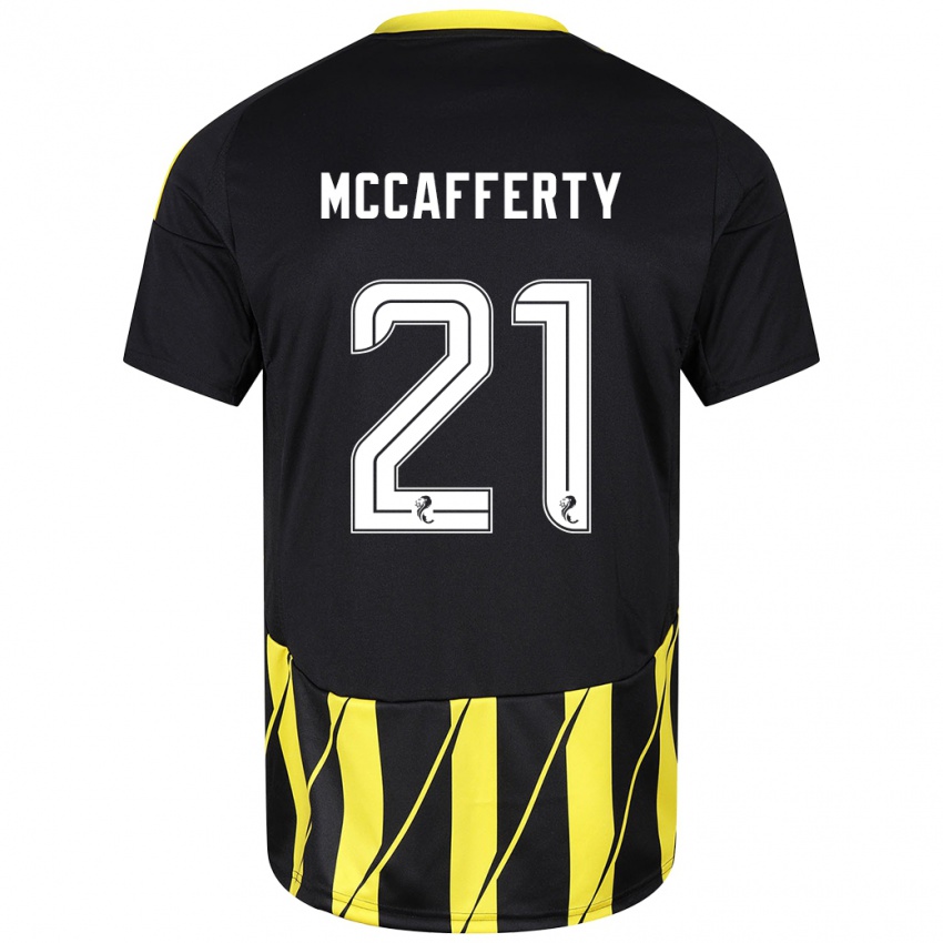 Kinder Eirinn Mccafferty #21 Schwarz Gelb Auswärtstrikot Trikot 2024/25 T-Shirt Schweiz