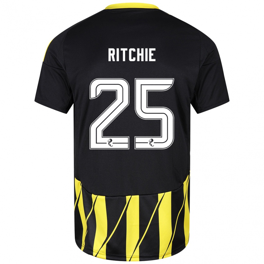 Kinder Tom Ritchie #25 Schwarz Gelb Auswärtstrikot Trikot 2024/25 T-Shirt Schweiz