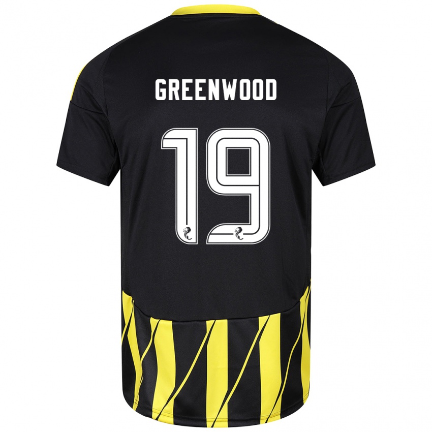 Kinder Brodie Greenwood #19 Schwarz Gelb Auswärtstrikot Trikot 2024/25 T-Shirt Schweiz