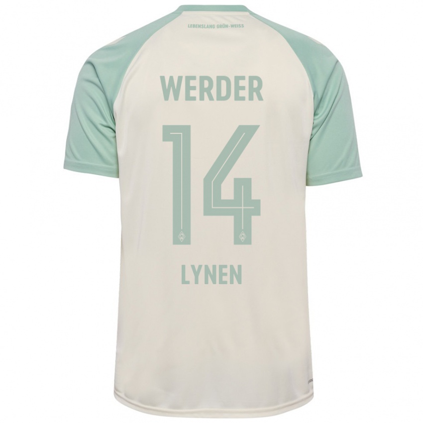 Enfant Maillot Senne Lynen #14 Blanc Cassé Vert Clair Tenues Extérieur 2024/25 T-Shirt Suisse