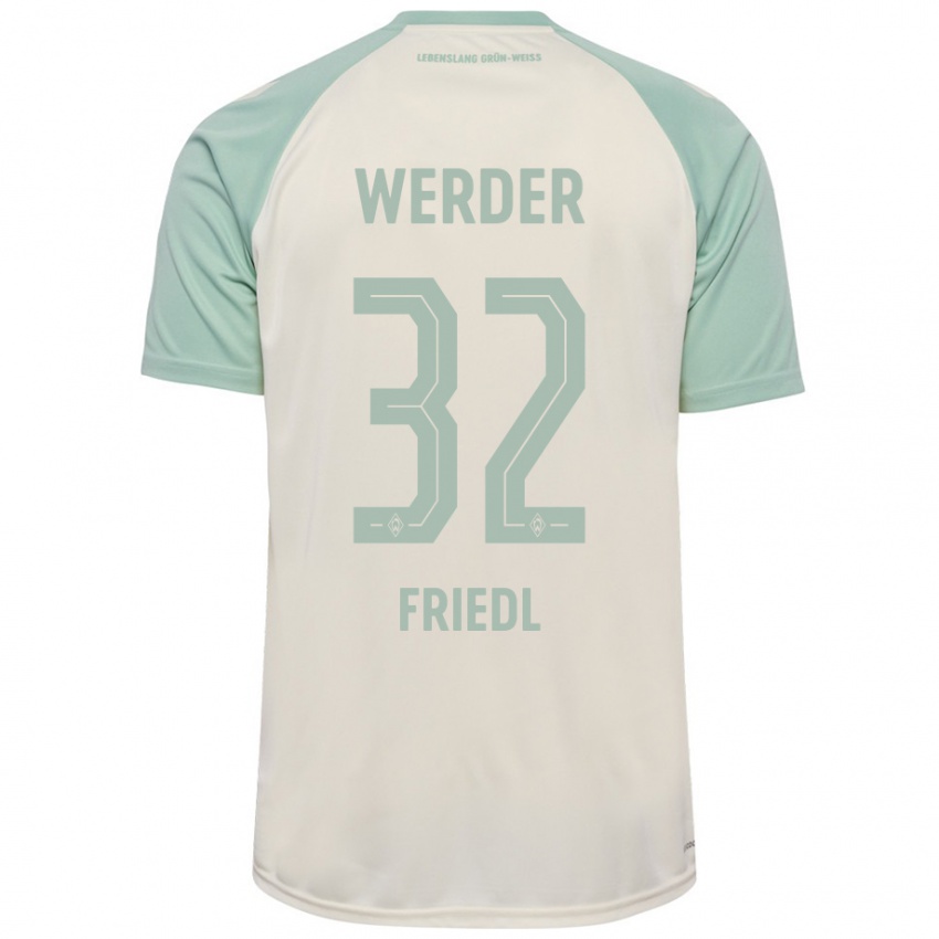 Enfant Maillot Marco Friedl #32 Blanc Cassé Vert Clair Tenues Extérieur 2024/25 T-Shirt Suisse