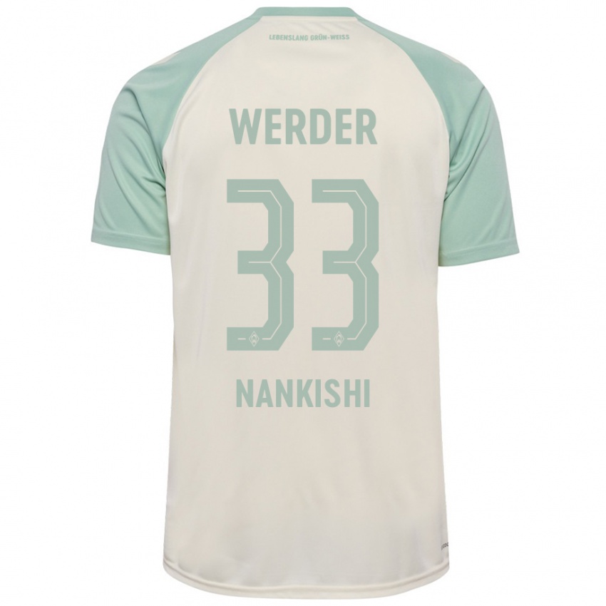 Enfant Maillot Abdenego Nankishi #33 Blanc Cassé Vert Clair Tenues Extérieur 2024/25 T-Shirt Suisse