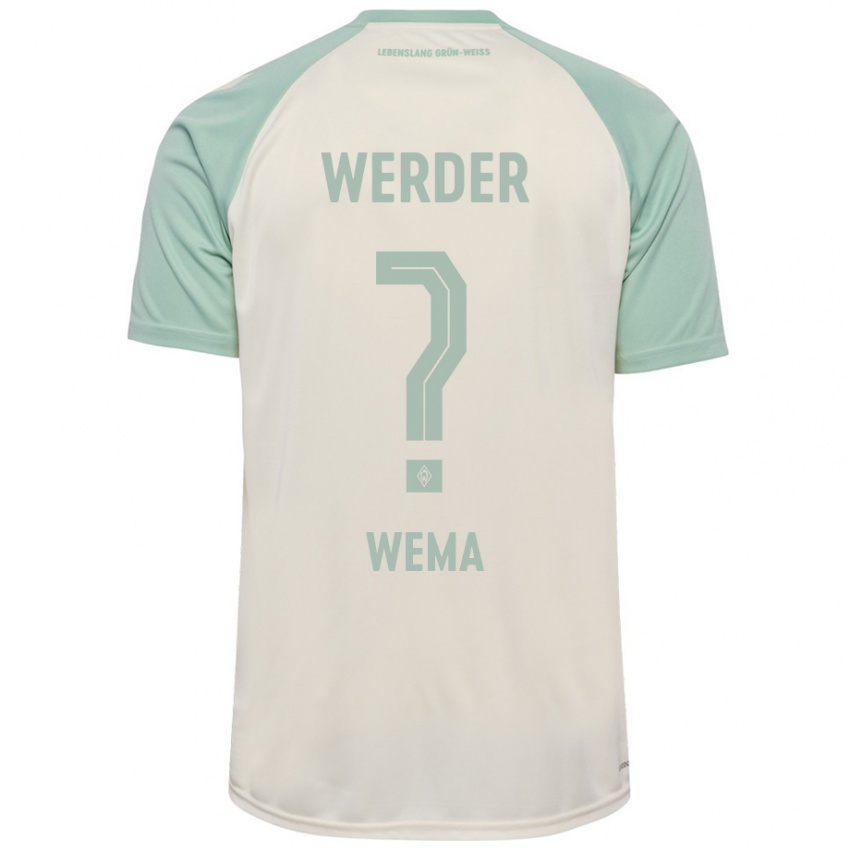 Enfant Maillot Aize Wema #0 Blanc Cassé Vert Clair Tenues Extérieur 2024/25 T-Shirt Suisse