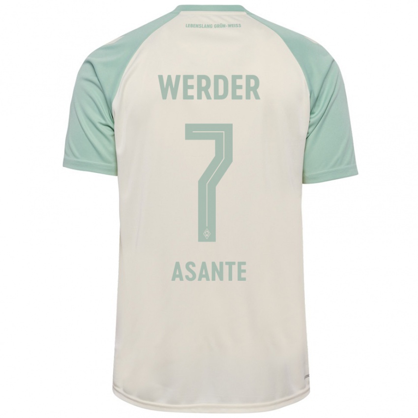 Enfant Maillot Davis Asante #7 Blanc Cassé Vert Clair Tenues Extérieur 2024/25 T-Shirt Suisse