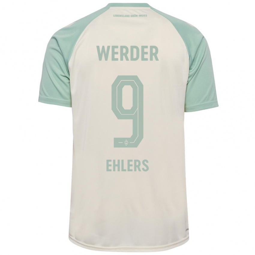 Enfant Maillot Jannic Ehlers #9 Blanc Cassé Vert Clair Tenues Extérieur 2024/25 T-Shirt Suisse