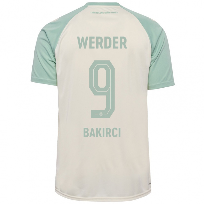 Enfant Maillot Yunus Bakirci #9 Blanc Cassé Vert Clair Tenues Extérieur 2024/25 T-Shirt Suisse