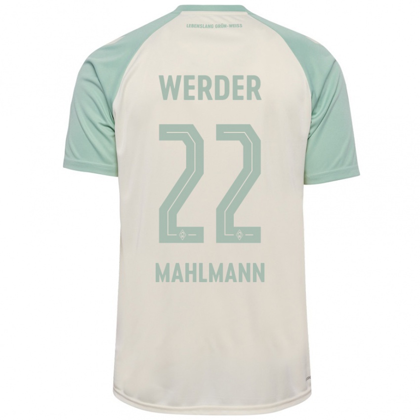 Enfant Maillot Justus Mahlmann #22 Blanc Cassé Vert Clair Tenues Extérieur 2024/25 T-Shirt Suisse