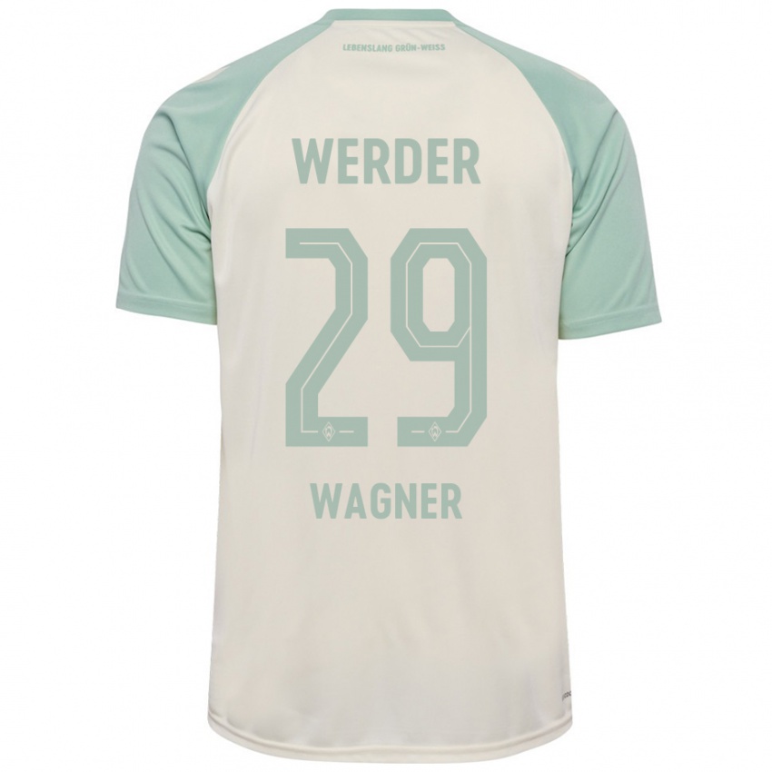 Enfant Maillot Paul Wagner #29 Blanc Cassé Vert Clair Tenues Extérieur 2024/25 T-Shirt Suisse