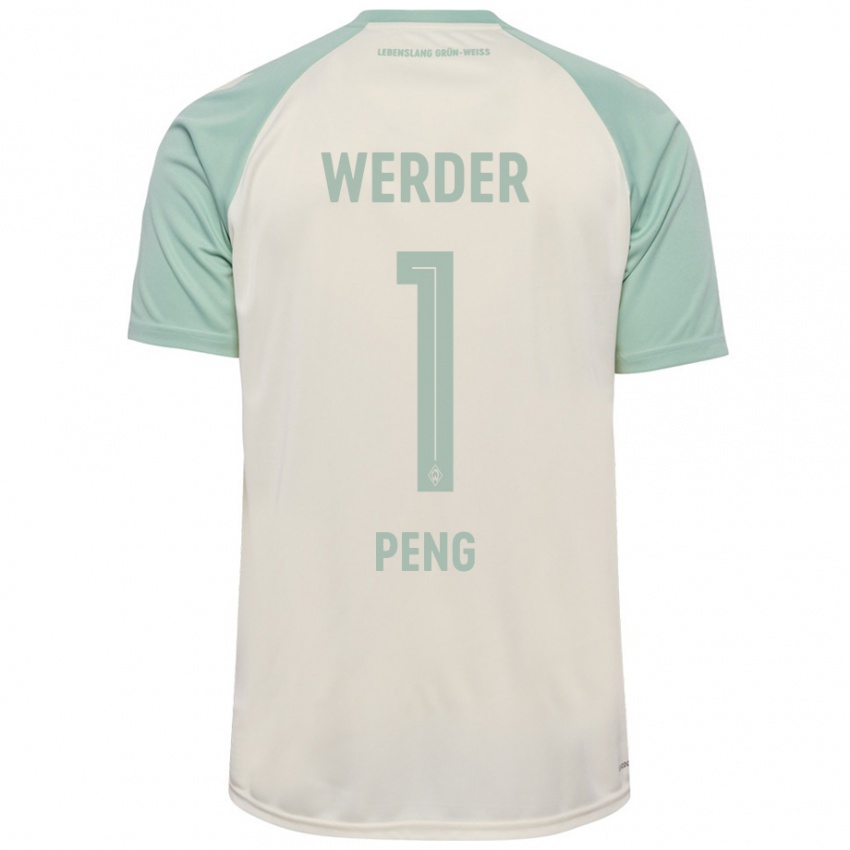 Kinder Livia Peng #1 Cremeweiß Hellgrün Auswärtstrikot Trikot 2024/25 T-Shirt Schweiz