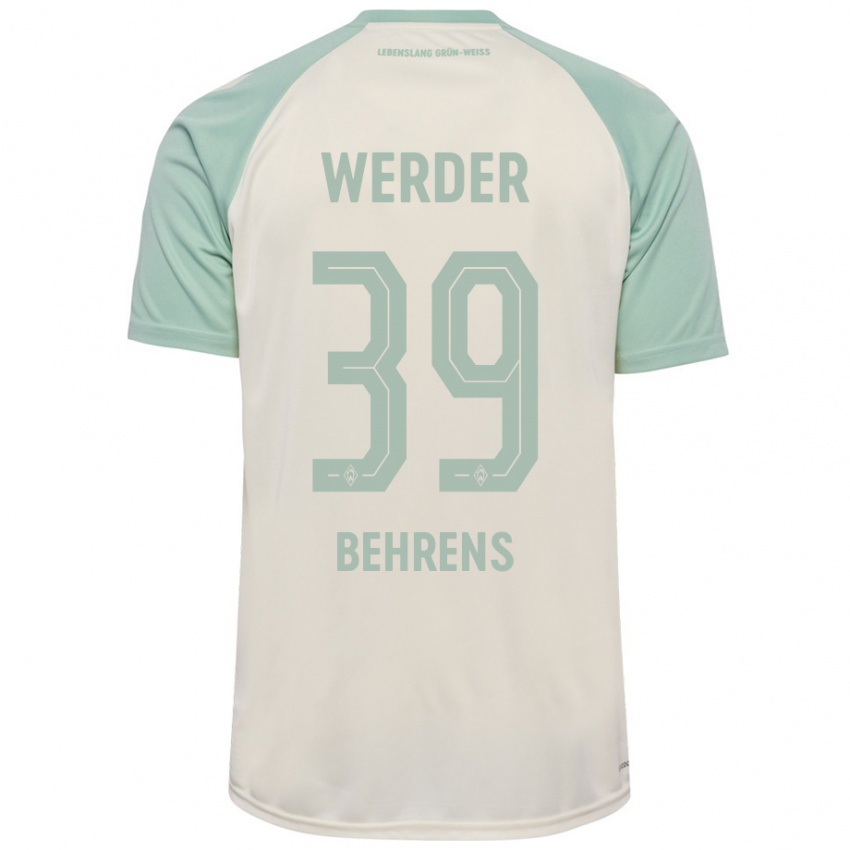 Enfant Maillot Jette Behrens #39 Blanc Cassé Vert Clair Tenues Extérieur 2024/25 T-Shirt Suisse