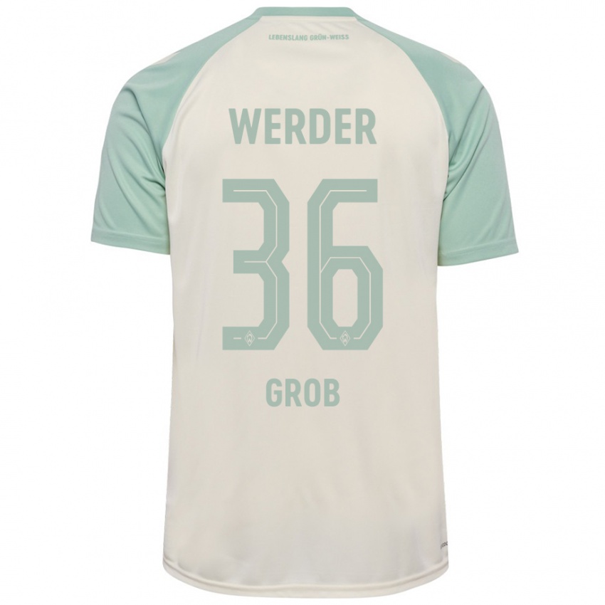 Enfant Maillot Christian Groß #36 Blanc Cassé Vert Clair Tenues Extérieur 2024/25 T-Shirt Suisse