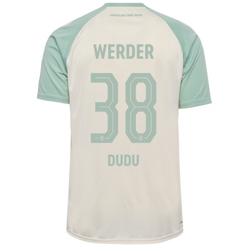 Kinder Dudu #38 Cremeweiß Hellgrün Auswärtstrikot Trikot 2024/25 T-Shirt Schweiz