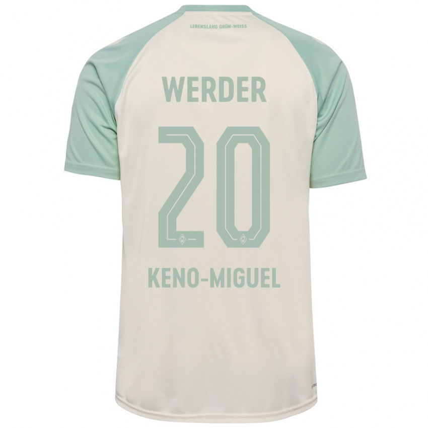 Enfant Maillot Keno-Miguel Meyer #20 Blanc Cassé Vert Clair Tenues Extérieur 2024/25 T-Shirt Suisse