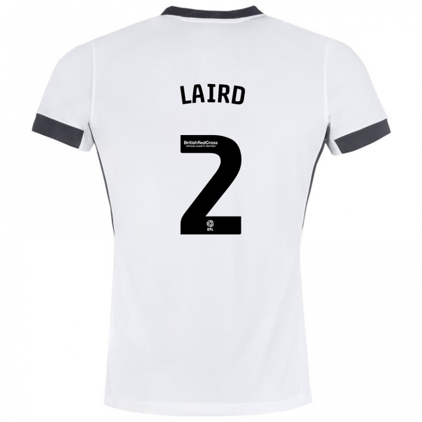 Kinder Ethan Laird #2 Weiß Schwarz Auswärtstrikot Trikot 2024/25 T-Shirt Schweiz